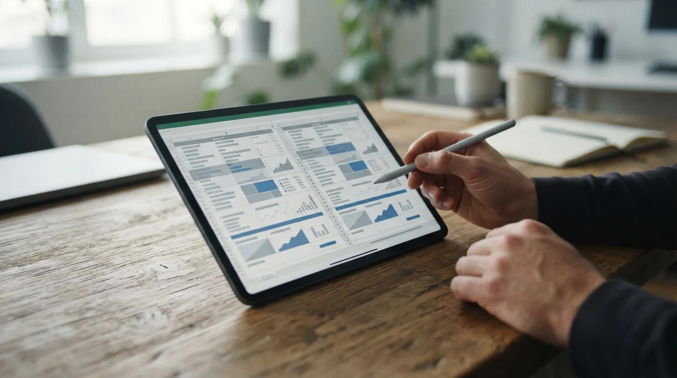 Vergleichstabelle lizenzierter und unlizenzierter Wettanbieter auf einem Tablet