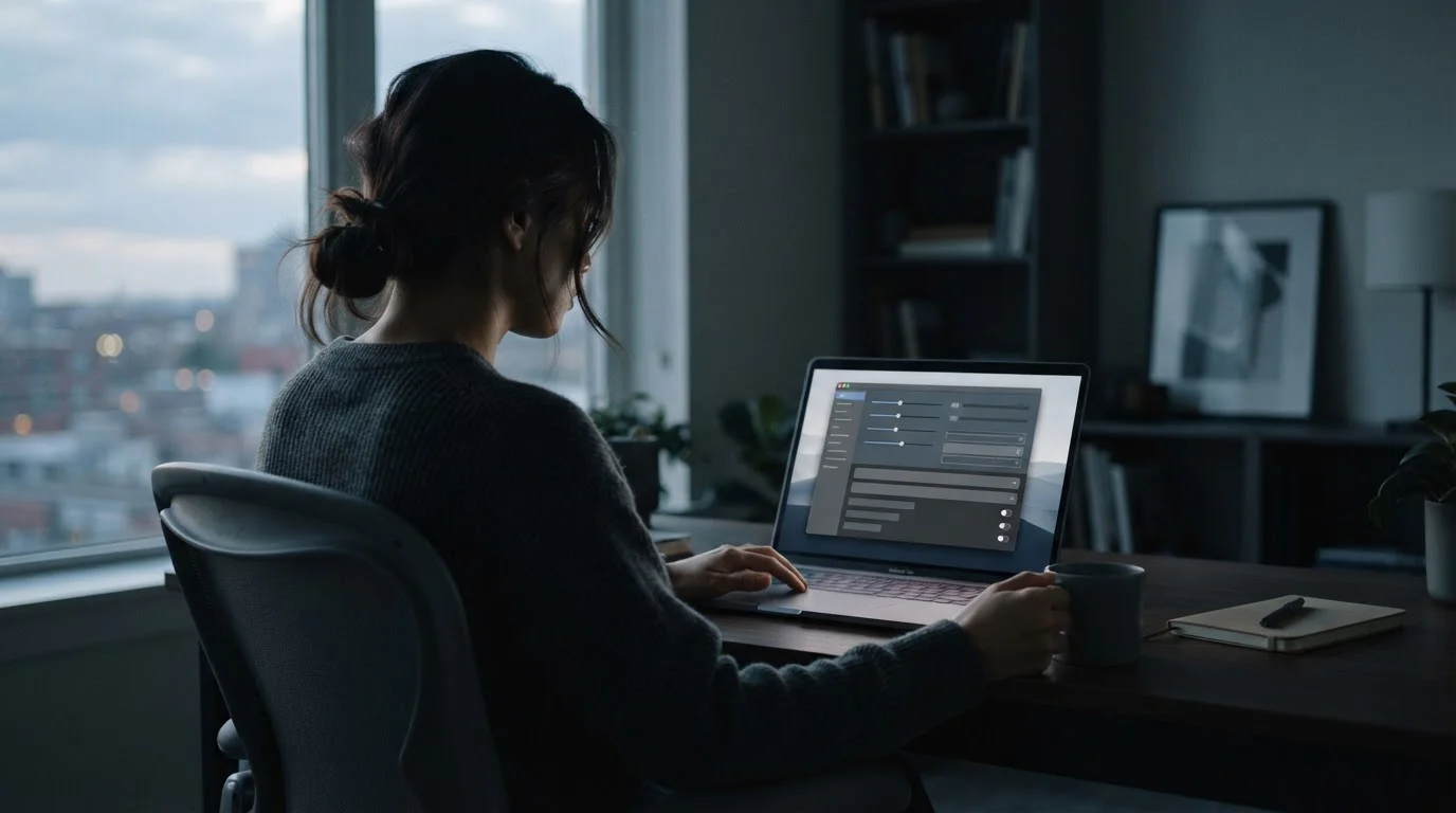 Person stellt an abstraktem Interface ein monatliches Einzahlungslimit ein