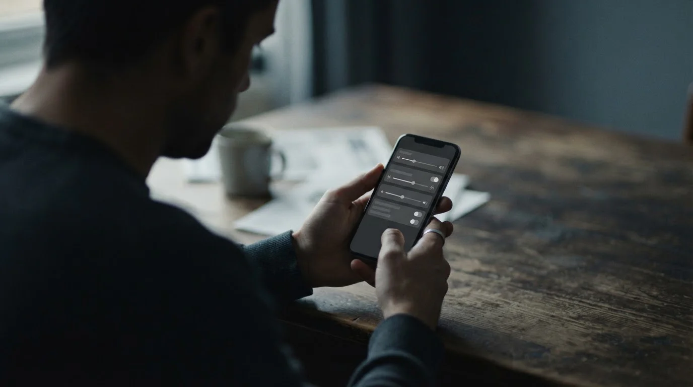Person setzt Einzahlungslimits in einer Wett-App auf dem Smartphone